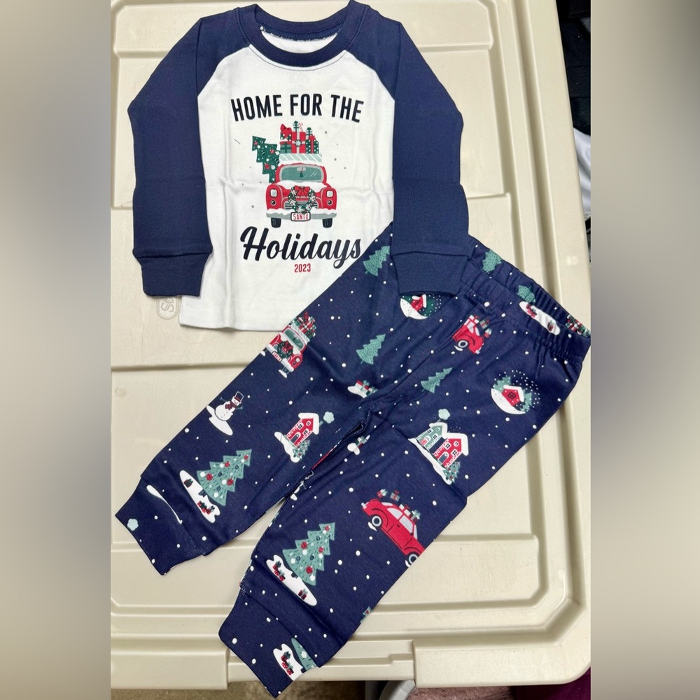PJ place Christmas pajamas baby size 3-6 months home for the holidays $23 new